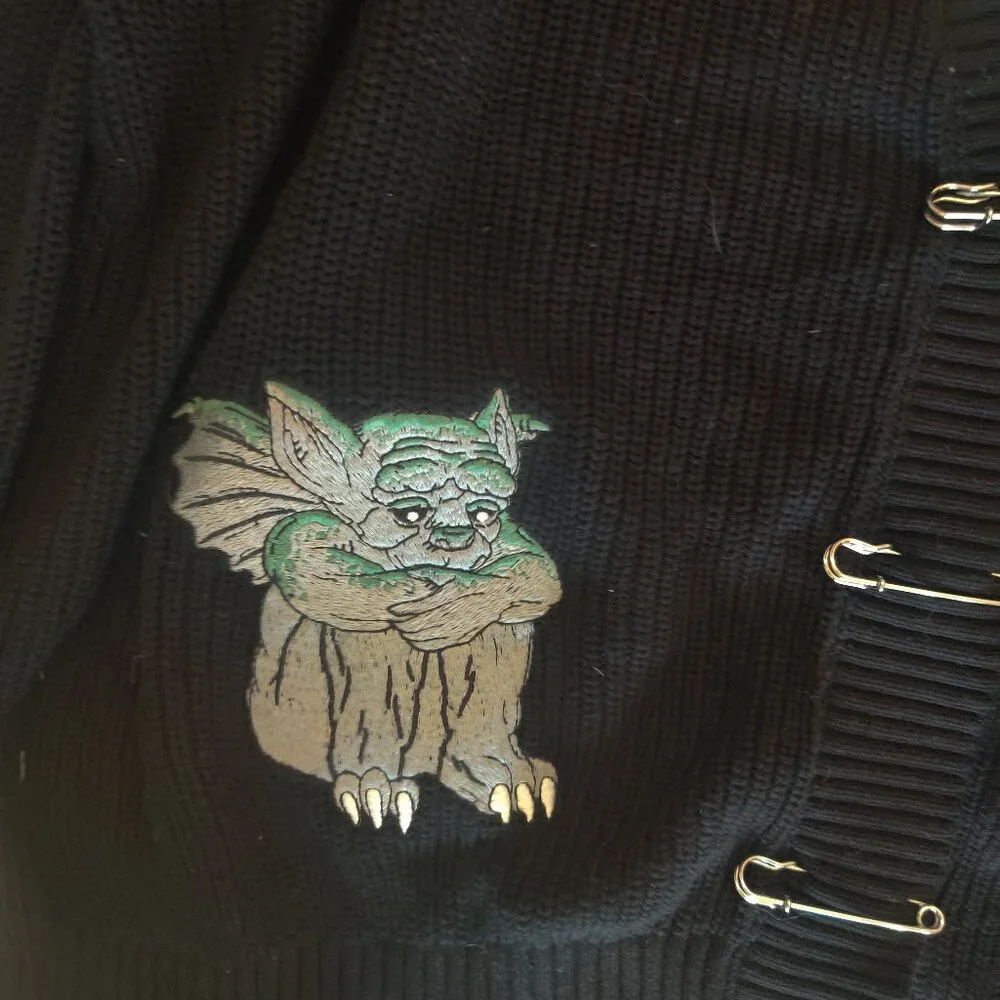 Dangerfield gargoyle sweater size XL new oversized fit - Picture 2 of 5